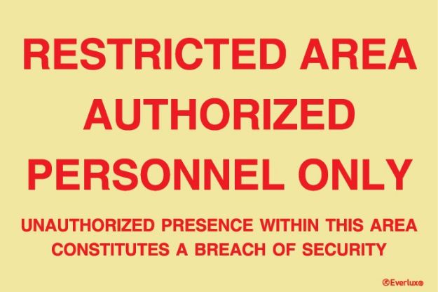 Restricted area ISPS Code sign 